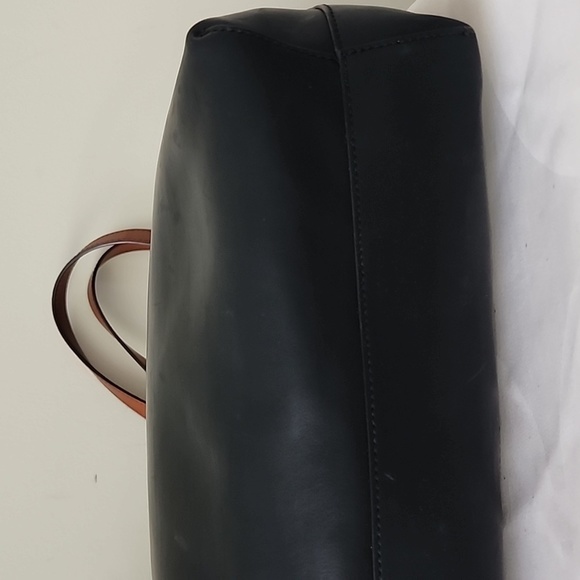 Fossil Rachel Black Multi Leather Magnetic Tote & Shopper Shoulder Bag Purse - Picture 8 of 13